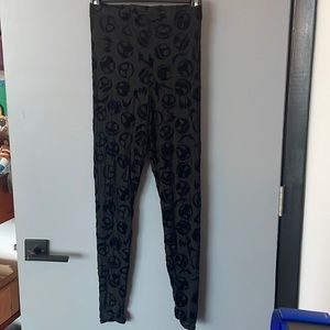 Blackmilk x Nightmare Before Christmas burned velvet leggings